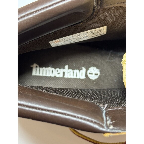 Timberland Women's Amston Wedge High Heel Wheat Suede Leather Boots SIZE 9 - Picture 12 of 16